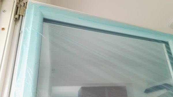 seld adhesive masking blue film window protection