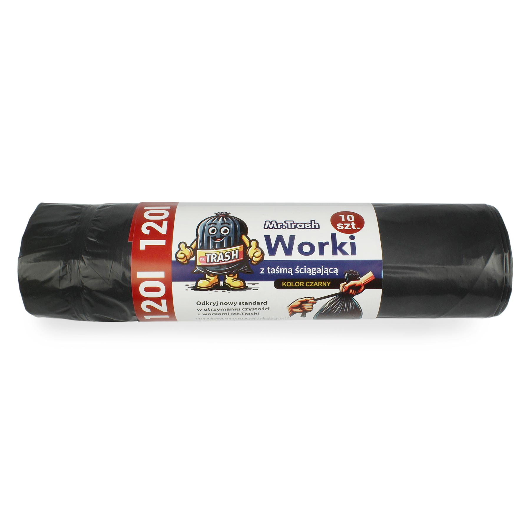 Mocne worki na śmieci 120L – wytrzymałe worki LDPE do odpadów zmieszanych Jeśli szukasz solidnych worków na śmieci 120L, które poradzą sobie z ciężkimi odpadami i nie rozerwą się przy wynoszeniu kosza – te czarne worki na odpady z folii LDPE to rozwiązanie stworzone właśnie do takich zadań. 💡 Dzięki grubej folii i dużej pojemności 120 litrów worki świetnie sprawdzają się zarówno w domu, biurze, firmie, warsztacie, jak i w gastronomii. 📦 Rolka zawiera 10 mocnych worków, które pozwalają wygodnie utrzymać porządek bez ciągłego wymieniania wkładów do kosza. Dlaczego tak wiele osób wybiera właśnie te worki? ✔ Gruba folia LDPE zwiększa odporność na rozdarcia ✔ Duży rozmiar 70×100 cm – idealny do dużych koszy i pojemników ✔ Uniwersalne zastosowanie – do domu, firmy, magazynu i ogrodu ✔ Czarny kolor – estetycznie ukrywa zawartość worka